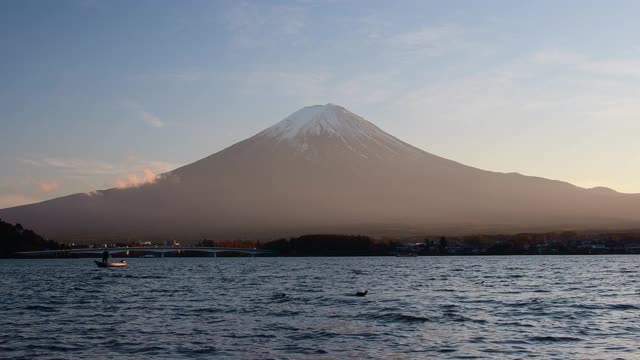 富士山和日本的湖视频素材