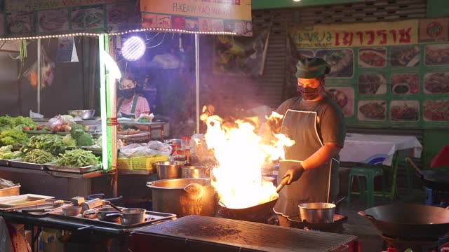 街头食品,泰国视频素材