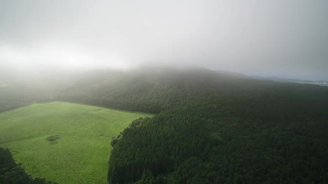 与Mulyeongari Oreum(寄生火山)/ Seogwipo-si场地，济州岛，韩国视频素材