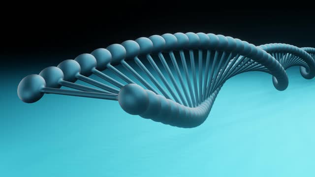 抽象DNA 3D动画。科学和医学概念。视频素材