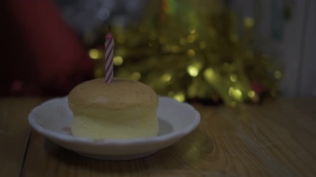 生日蛋糕。日本芝士蛋糕。视频素材