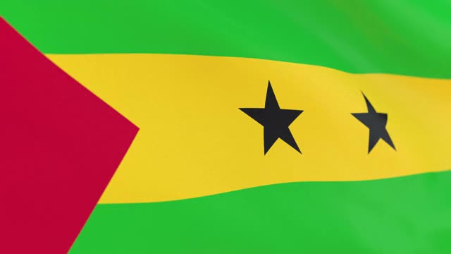 São Tomé和Príncipe循环的标志视频素材