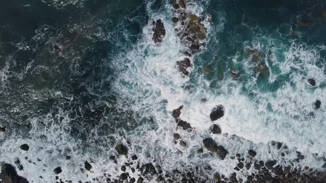 空中海浪，空中背景视频素材