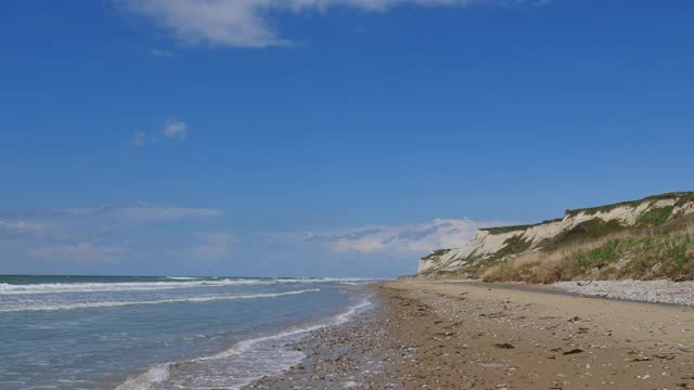 法国北部蛋白石海岸的风景视频素材