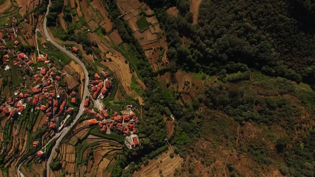 梯田鸟瞰图视频素材