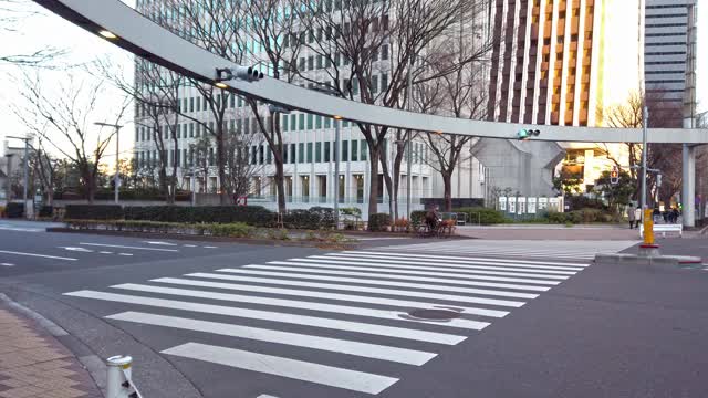 东京新宿西新宿摩天大楼街景视频素材