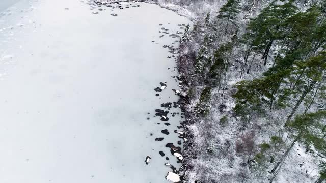 冻湖下面视频素材