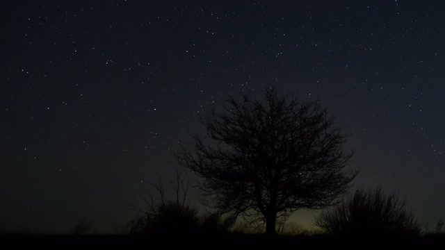 夜空中移动星星的时间间隔视频素材