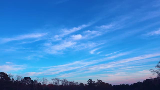 午后蓝天白云，时光流逝视频素材