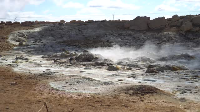 冰岛Hverir Myvatn地热区视频素材