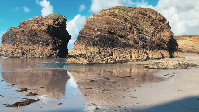 令人惊叹的大西洋岩石海岸视频素材