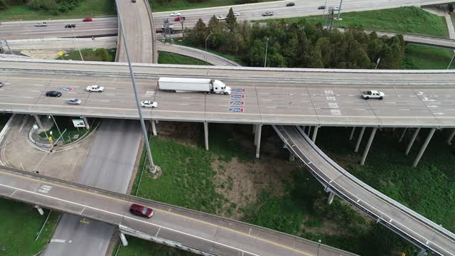 I-45号州际公路，往市区南行视频素材