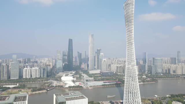 广州城市建筑景观鸟瞰图视频素材