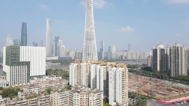 广州城市建筑景观鸟瞰图视频素材