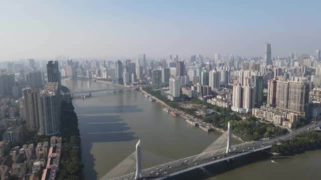 广州城市建筑景观鸟瞰图视频素材