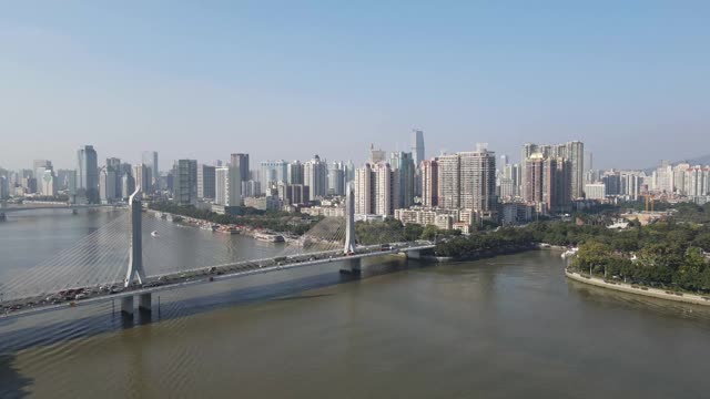 广州城市建筑景观鸟瞰图视频素材