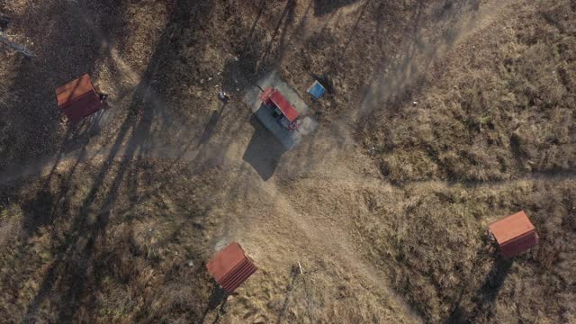 野餐区公园由4K无人机拍摄视频素材