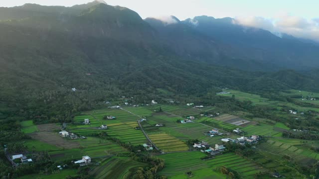 飞越台湾台东大裂谷上空视频素材