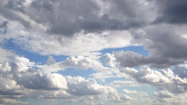 天空中移动的明亮积云雨云视频素材