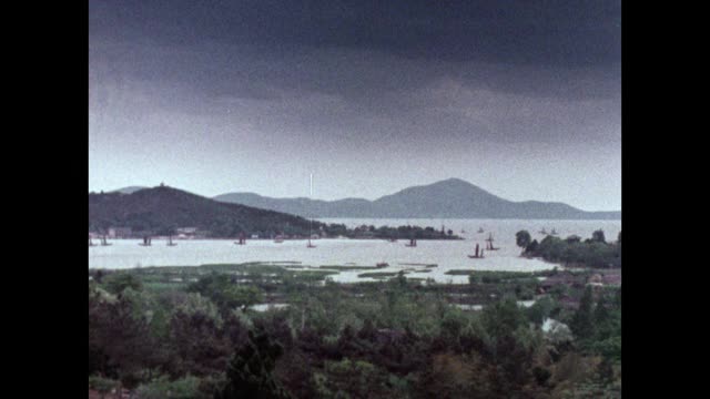 Seq。WS中国乡村景观和海岸;1973视频素材