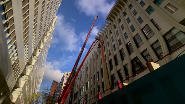 城市街道建筑工地视频素材