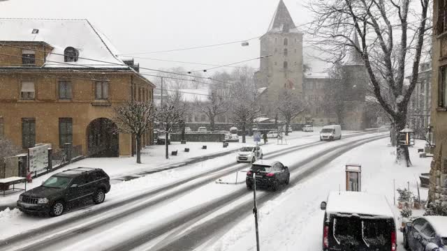 尼多下雪了视频素材