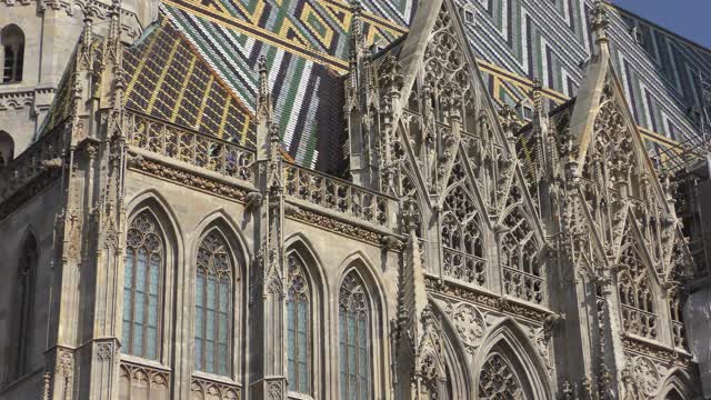 Stephansdom(圣斯蒂芬大教堂)，奥地利维也纳视频素材