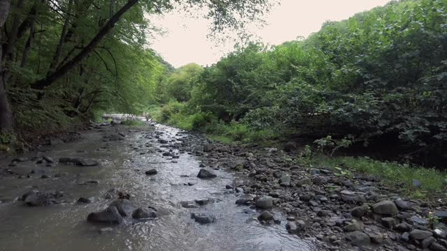 飞越高山河流视频素材