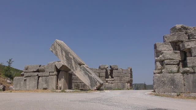 古墨西拿的阿卡迪亚盖特遗址视频素材