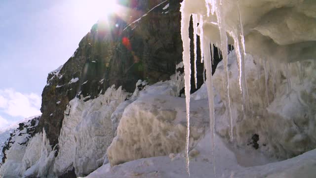 春天冰雪融化。视频素材