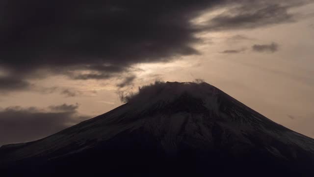 《富士山上的日落》视频素材