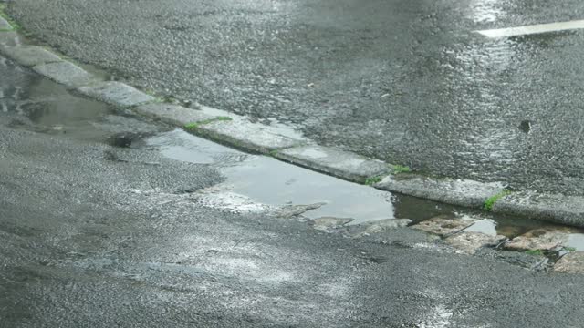 夏季雨天的城市视频素材