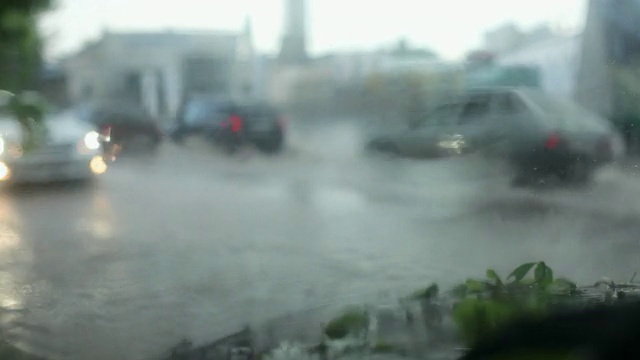 大雨和冰雹视频素材