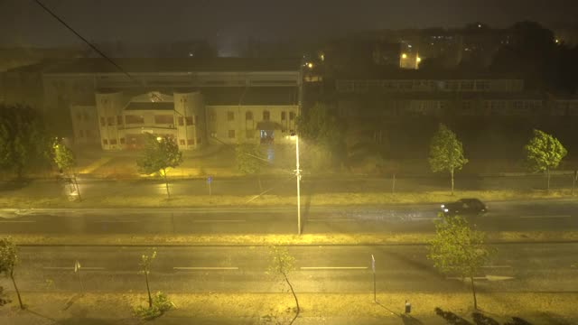 夜间暴雨视频素材