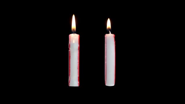 数字为10的蜡烛在白色背景上旋转视频素材