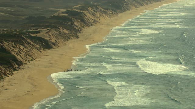 美国航空加州海岸线湾海滩度假太平洋视频素材