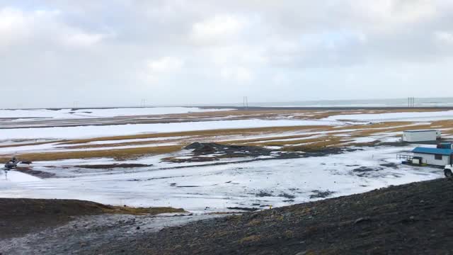 从山上看Jokulsarlon湖视频素材