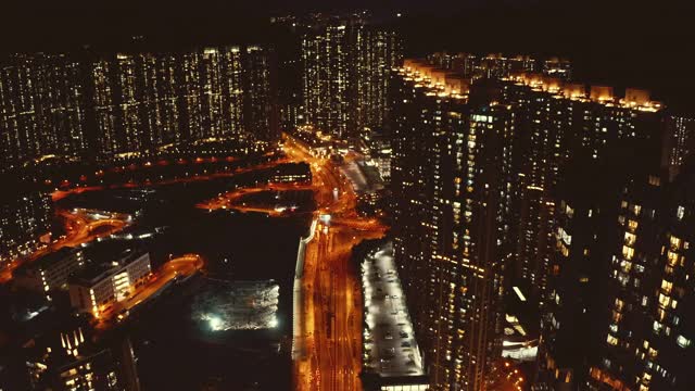 香港人口密集的住宅综合体视频素材