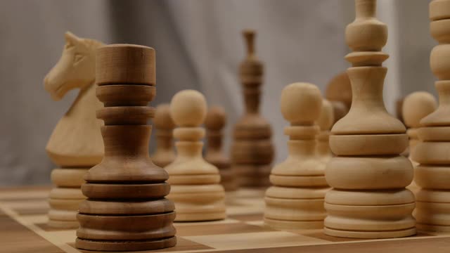 象棋骑士回到了他的主要位置视频素材