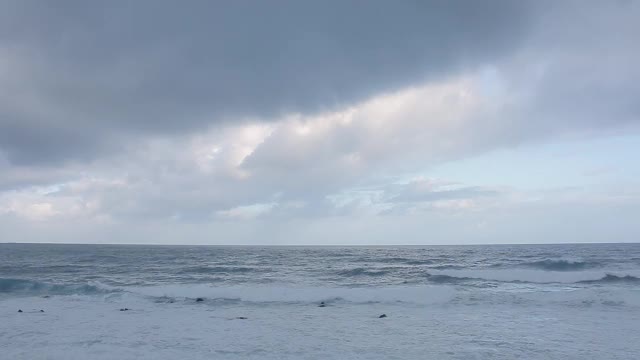 海平线处天气恶劣视频素材