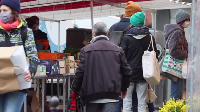 法国农贸市场视频素材