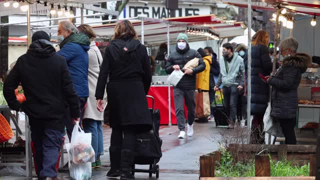 法国农贸市场视频素材