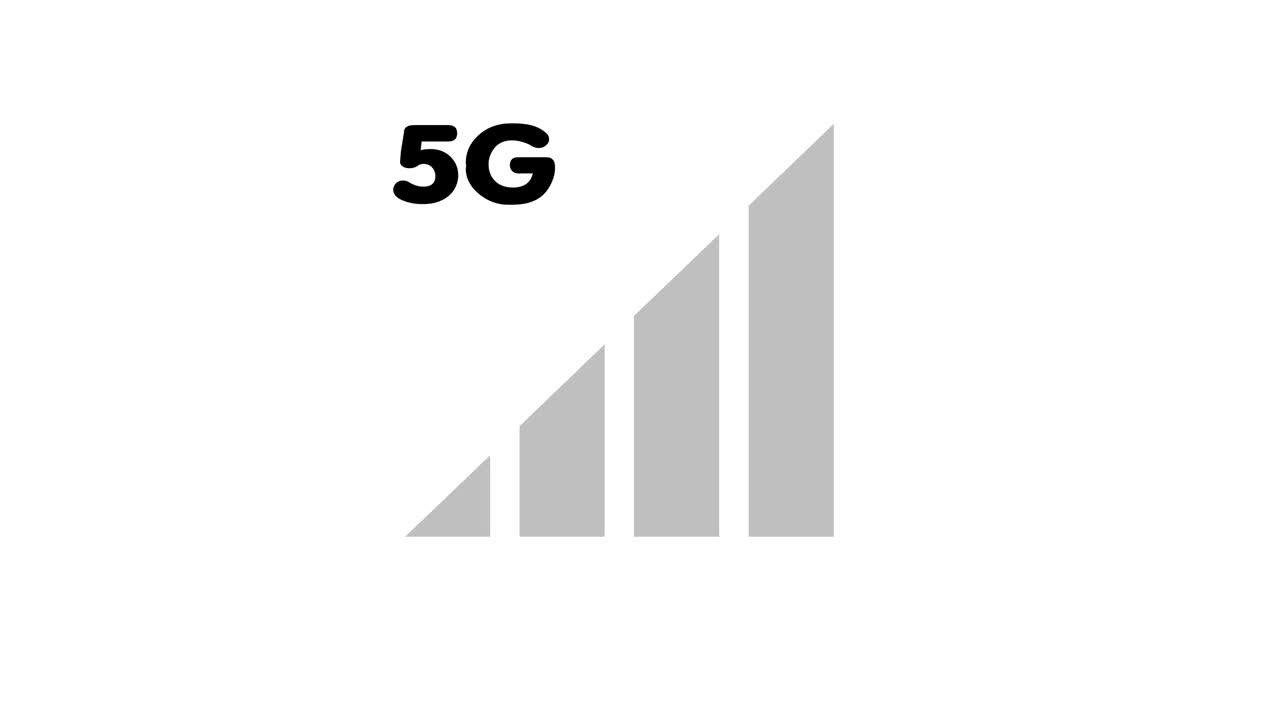 5g wifi信号图标连接信息技术。动画图标视频下载