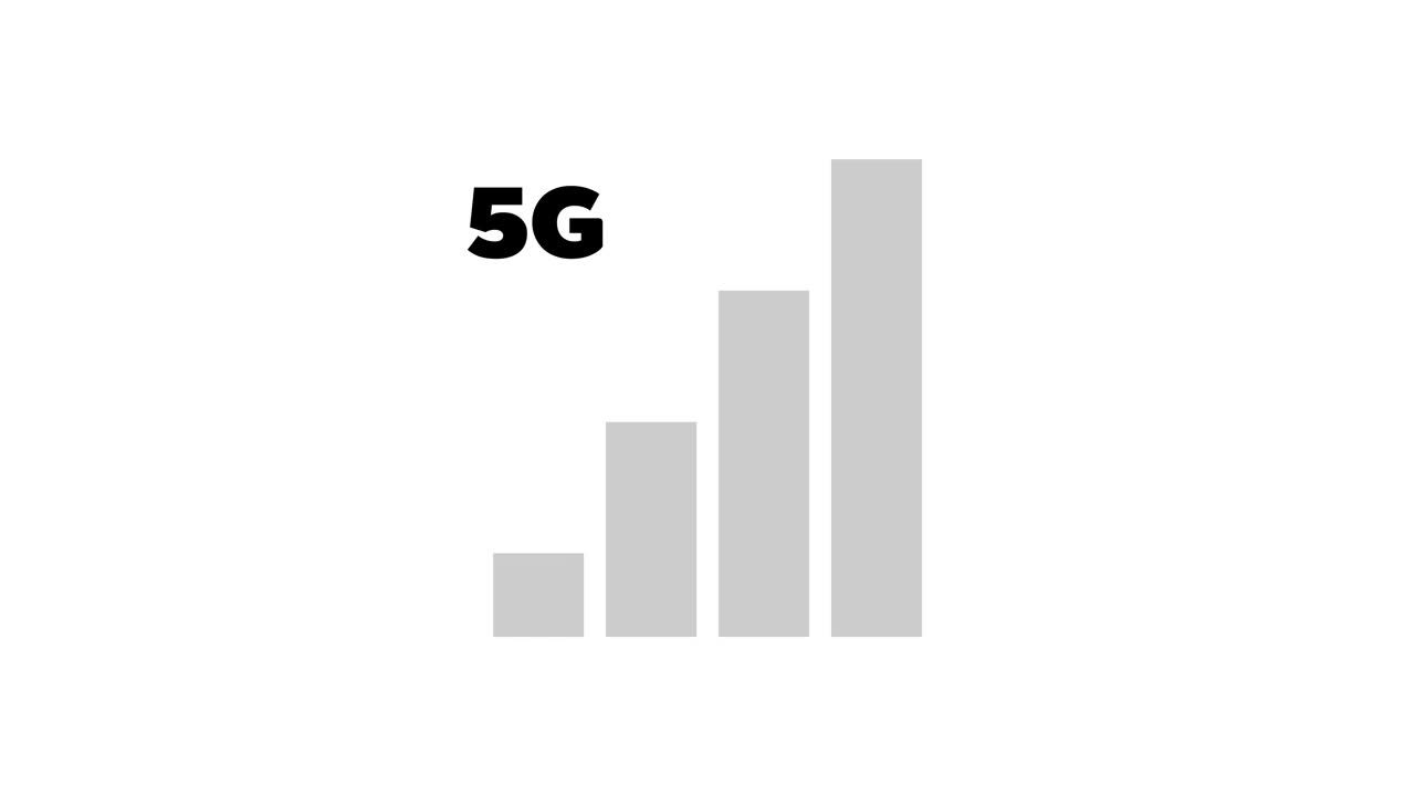 5g wifi信号图标连接信息技术。动画图标视频下载