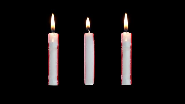 数字101的蜡烛在白色背景上旋转视频素材