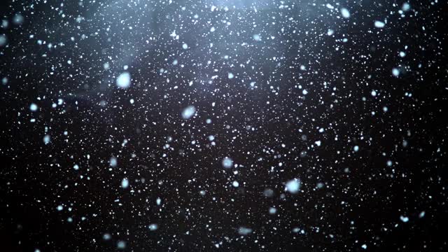 雪花在夜空中飞舞视频素材