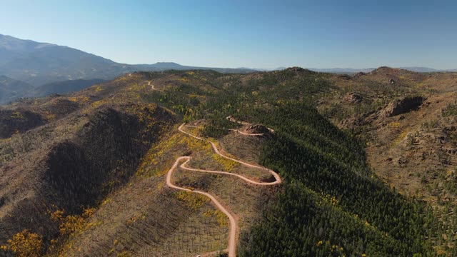 派克峰土路无人机拍摄4K视频素材