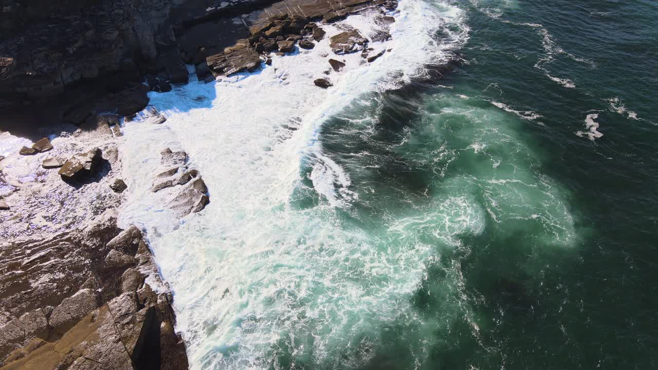 陆地海滩/澳大利亚的海浪视频素材