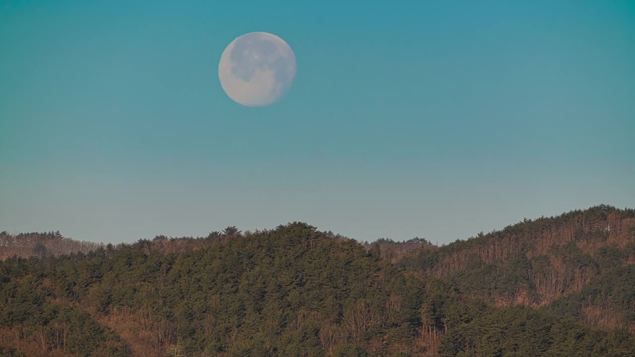 月落风景/韩国江原道东海寺视频素材