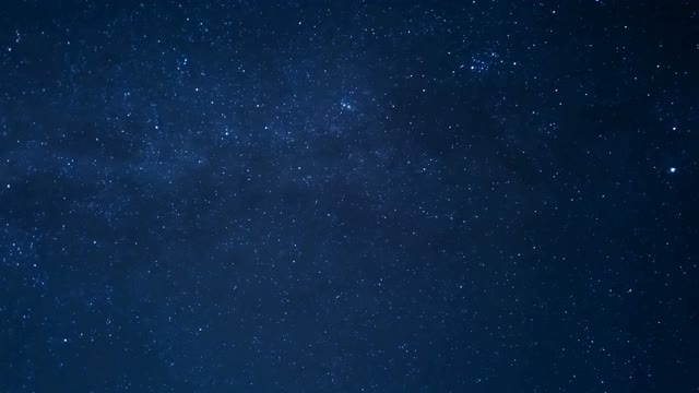 星空运动和流星雨，宇宙场在深蓝色的天空视频素材